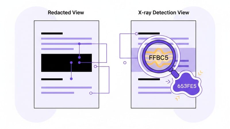 Обнаружение скрытого текста: X-ray показывает, что на самом деле скрывается под черным квадратом.