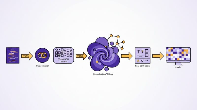 Путь рендеринга: от JSX-кода до финальных пикселей на экране.