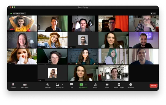 Участники мастер-класса в Zoom